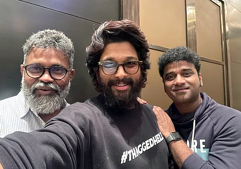 அல்லு அர்ஜுன், தேவி ஸ்ரீ பிரசாத் உடன் இயக்குநர் சுகுமார் (கோப்புப்படம்)