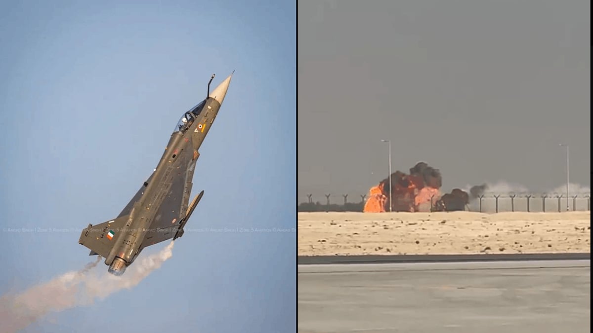 துபாயில் தேஜஸ் போர் விமானம் வெடித்து விபத்து: விமானி உயிரிழப்பு | Tejas fighter jet clash |