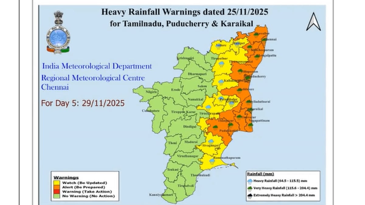 நவ. 29 அன்று 11 மாவட்டங்களுக்கு ஆரஞ்சு எச்சரிக்கை: வானிலை மையம் | Rain Alert |