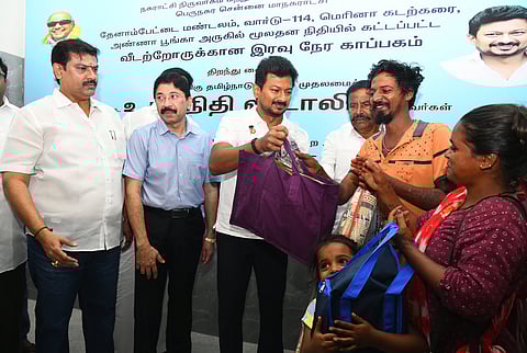 சென்னையில் வீடற்றோருக்கான இரவு நேர காப்பகம்: திறந்து வைத்தார் துணை முதலமைச்சர்