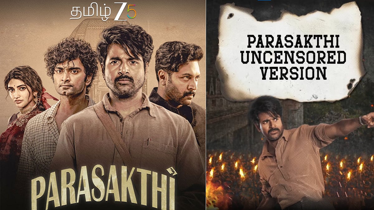 பராசக்தி படத்தின் தணிக்கை செய்யப்படாத பதிப்பு: ஓடிடியில் வெளியீடு | Parasakthi |