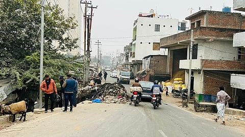 Unsafe and unclean: Bandha Road Exit in Peril Due to Severe Damage