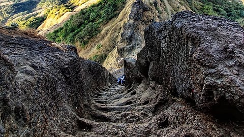 Dare to trek? THIS near-vertical rock-cut stairway near Mumbai, presents a true test of grit!