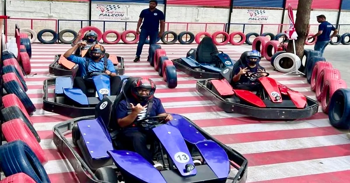 Pink Falcon Jaipur’s famous go-karting arena, The Pink Falcon goes electric