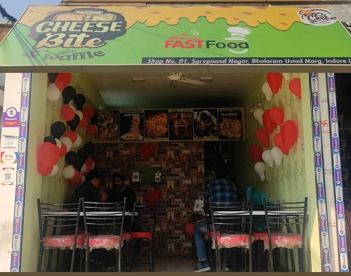 Visit Cheese Bites and Waffles in Indore to experience a combination of