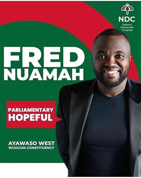 Phred Nuamah in one of the circulating flyers 
