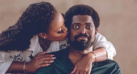 Basket Mouth with ex wife