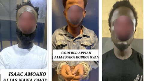 The detained suspects 