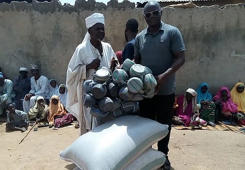 Kaduna cleric sharing foodstuffs