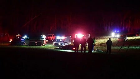 Police and emergency services at the scene on Thursday morning