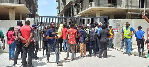 Scenes from Banana island demolition