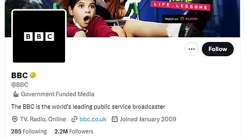 BBC Twitter account
