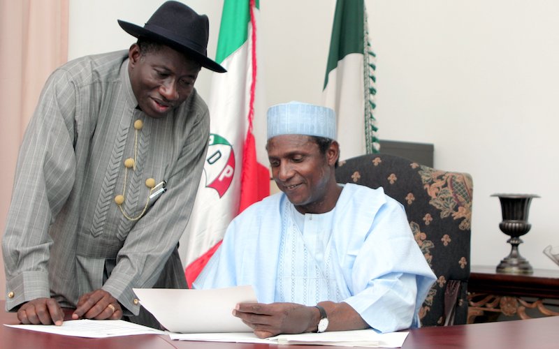Goodluck Jonathan and late president Yar'Adua 
