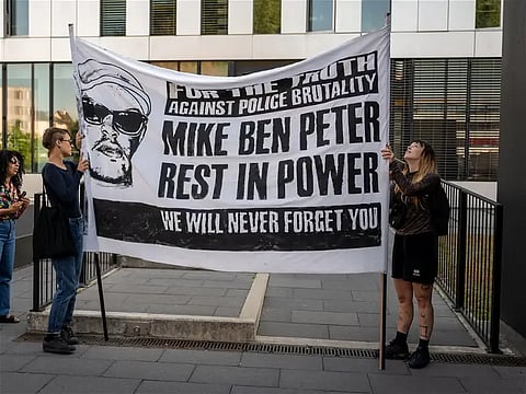 Protest against the murder of Mike Ben Peter