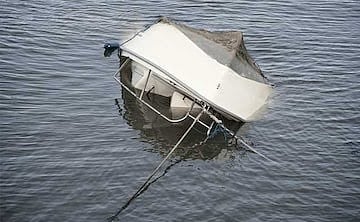 Capsized boat 
