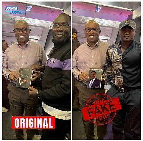 Alleged photoshopped picture of Peter Obi with Simon Ekpa 