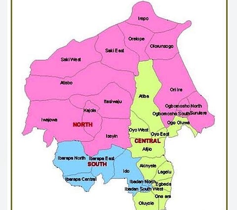 Oyo State Map 