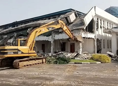 Demolished State assembly