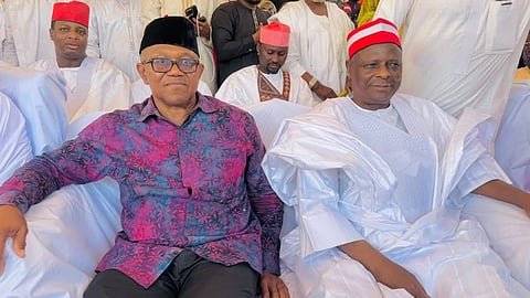 Former Labour Party presidential candidate, Peter Obi,  and Rabiu Musa Kwankwaso, the National Leader of the New Nigeria Peoples Party (NNPP).