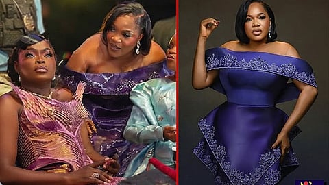 Funke Akindele appeared to ignore Toyin Abraham's greeting at The Return of Arinzo premiere.