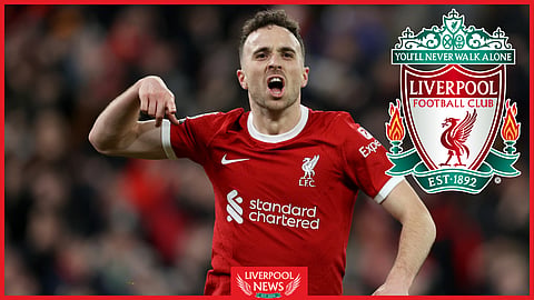 Liverpool attacker Diogo Jota in action