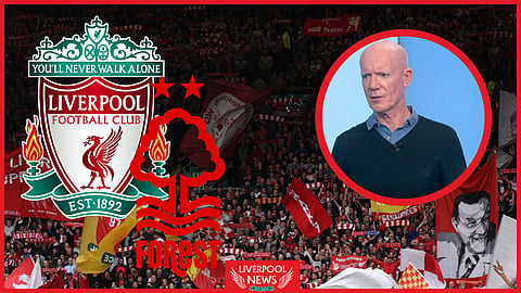 Dermot Gallagher reacted to the penalty incident in Liverpool v Nottingham Forest (Credit: Sky Sports)