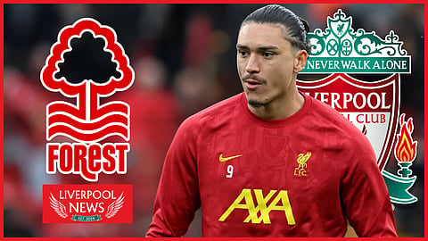 Liverpool forward Darwin Nunez could leave for Nottingham Forest (credit: Imago)