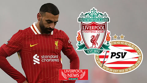Mohamed Salah won't feature for Liverpool v PSV [Credit: Imago]