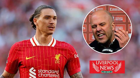Arne Slot is weighing up Darwin Nunez's future at Liverpool [Credit: Imago]
