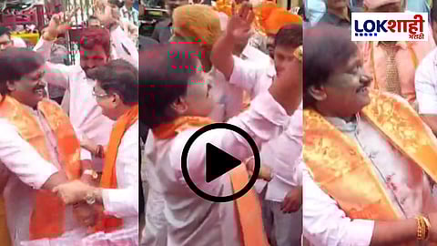 Chhatrapati Sambhajinagar : गणपती विसर्जनात भाजप आणि शिवसेना ठाकरे गटाचे नेते एकत्र थिरकले; पाहा Viral Video 