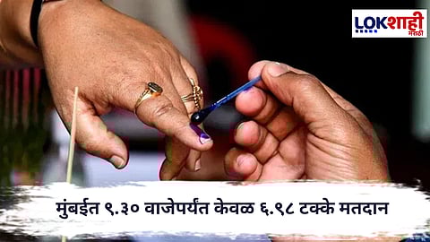 BMCElection2026 : मुंबईत मतदानाचा संथ वेग; सकाळी ९.३० वाजेपर्यंत केवळ ६.९८ टक्के मतदान