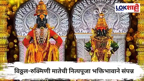 Vitthal Rukmini : माघी शुद्ध जया एकादशीनिमित्त विठ्ठल-रुक्मिणी मातेची नित्यपूजा भक्तिभावाने संपन्न