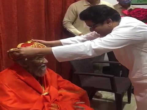 शिवशाहीर बाबासाहेब पुरंदरेंचे १०० व्या वर्षात पदार्पण; राज ठाकरेंच्या हस्ते सत्कार