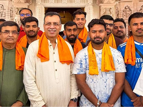 LSG | அயோத்தி ராமர் கோவிலில் சாமி தரிசனம் செய்த எல்.எஸ்.ஜி. வீரர்கள்