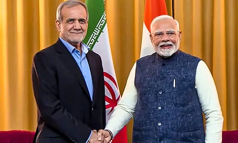 ஈரான் அதிபர் மசூத் பெசஷ்கியானுடன் பிரதமர்  மோடி உரையாடல்