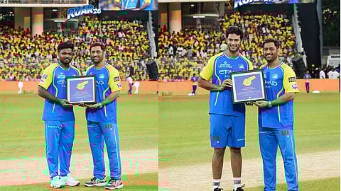 சென்னை சூப்பர் கிங்ஸ் அணியால் ஹெய்டன், ரெய்னா, சஞ்சு சாம்சன், ஷிவம் துபே கவுரவிப்பு