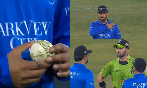 VIDEO: பந்தை சேதப்படுத்தியால் 5 ரன்கள் பெனால்டி கொடுத்த நடுவர்கள்: PSL தொடரில் பரபரப்பு