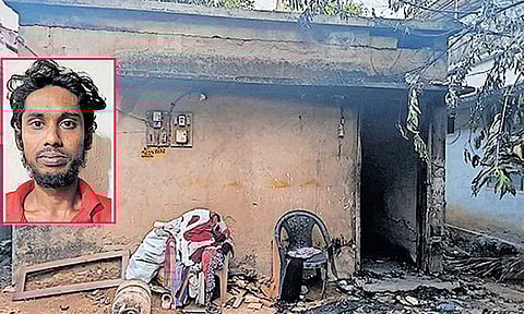 போதைப்பொருள் வாங்க பணம் கொடுக்காத உறவினரின் வீட்டுக்கு தீவைத்த வாலிபர்
