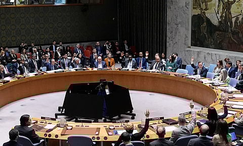 ரஷியா, சீனா எதிர்ப்பு..ஹார்முஸ் நீரிணை தாக்குதல் தீர்மானம் ஐ.நா. பாதுகாப்பு கவுன்சிலில் தோல்வி