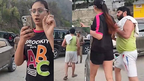 ரிஷிகேஷ் கங்கை அருகே குடிப்பதை தடுத்த போலீஸ் உடன் வாக்குவாதத்தில் ஈடுபட்ட பெண்- வீடியோ