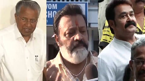 கேரளம் சட்டசபை தேர்தல் - முதல்வர் பினராயி விஜயன், மோகன்லால், சுரேஷ் கோபி வாக்குப்பதிவு