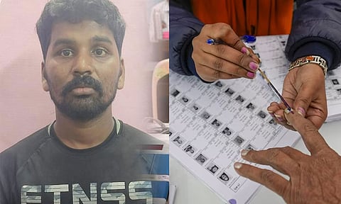 புதுச்சேரியில் பா.ஜ.க.-வுக்கு ஆதரவாக கள்ள ஓட்டு போட்ட நபர் கைது