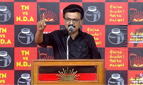 ‘தமிழ்நாட்டில் திமுக இருக்கும்வரை ஒருபோதும் காவிக்கொடி பறக்காது’ - முதலமைச்சர் மு.க.ஸ்டாலின்  