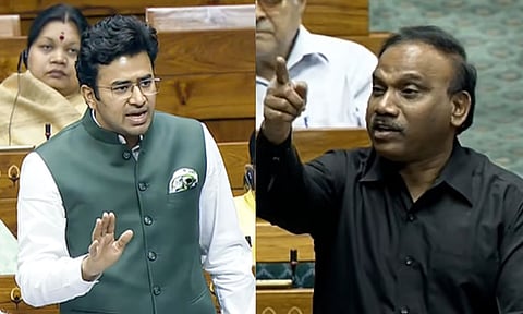 VIDEO: தேசியவாதம் குறித்து இவர் எங்களுக்கு சொல்லித் தர தேவையில்லை.. பாஜக எம்.பி.க்கு ஆ.ராசா பதிலடி  வைரல்