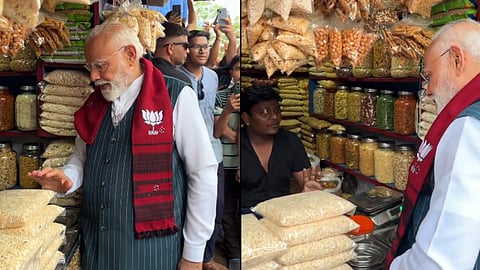 PM Modi | "தம்பி ஜால்முரி கொடுப்பா..." பரப்புரைக்கு நடுவே பிரேக் எடுத்த பிரதமர் மோடி