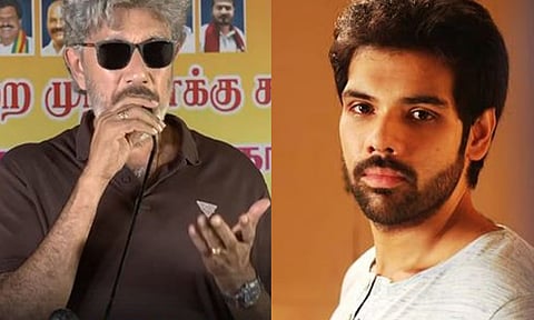 விஜய்யின் 'பஞ்ச்' வசனத்தைப் பகிர்ந்து சத்யராஜூக்கு பதிலடி கொடுத்த சிபிராஜ்