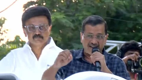 தமிழகம் செய்த நலத்திட்டங்களை வேறு எந்த மாநிலமும் செய்ததில்லை: மு.க. ஸ்டாலினுடன் இணைந்து கெஜ்ரிவால் பிரசாரம்