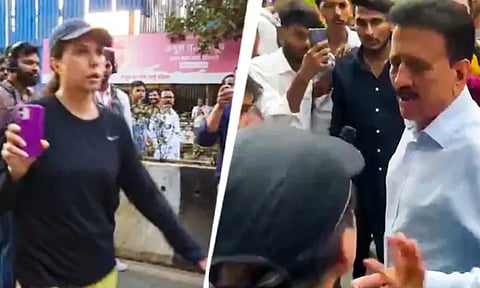 மும்பையில் பா.ஜ.க. ஆர்ப்பாட்டத்தால் போக்குவரத்து நெரிசல்: அமைச்சரை விளாசிய பெண்!