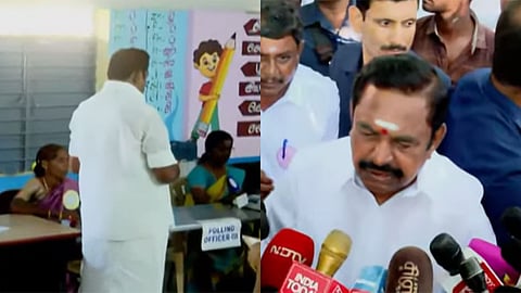 100 சதவீதம் நம்பிக்கை உள்ளது.. வெற்றி உறுதி - வாக்களித்த பின் எடப்பாடி பழனிசாமி பேட்டி