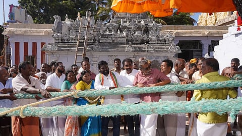 அகஸ்தீஸ்வரம் ஸ்ரீ முத்தாரம்மன் அம்மன் திருக்கோவில் சித்திரை திருவிழா கொடியேற்றம்-  விஜய் வசந்த் எம்பி பங்கேற்பு